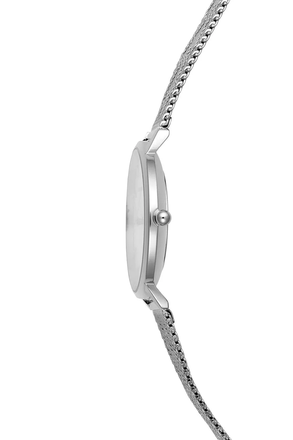 Major Silver Tone Pressed Mesh Watch, 35mm