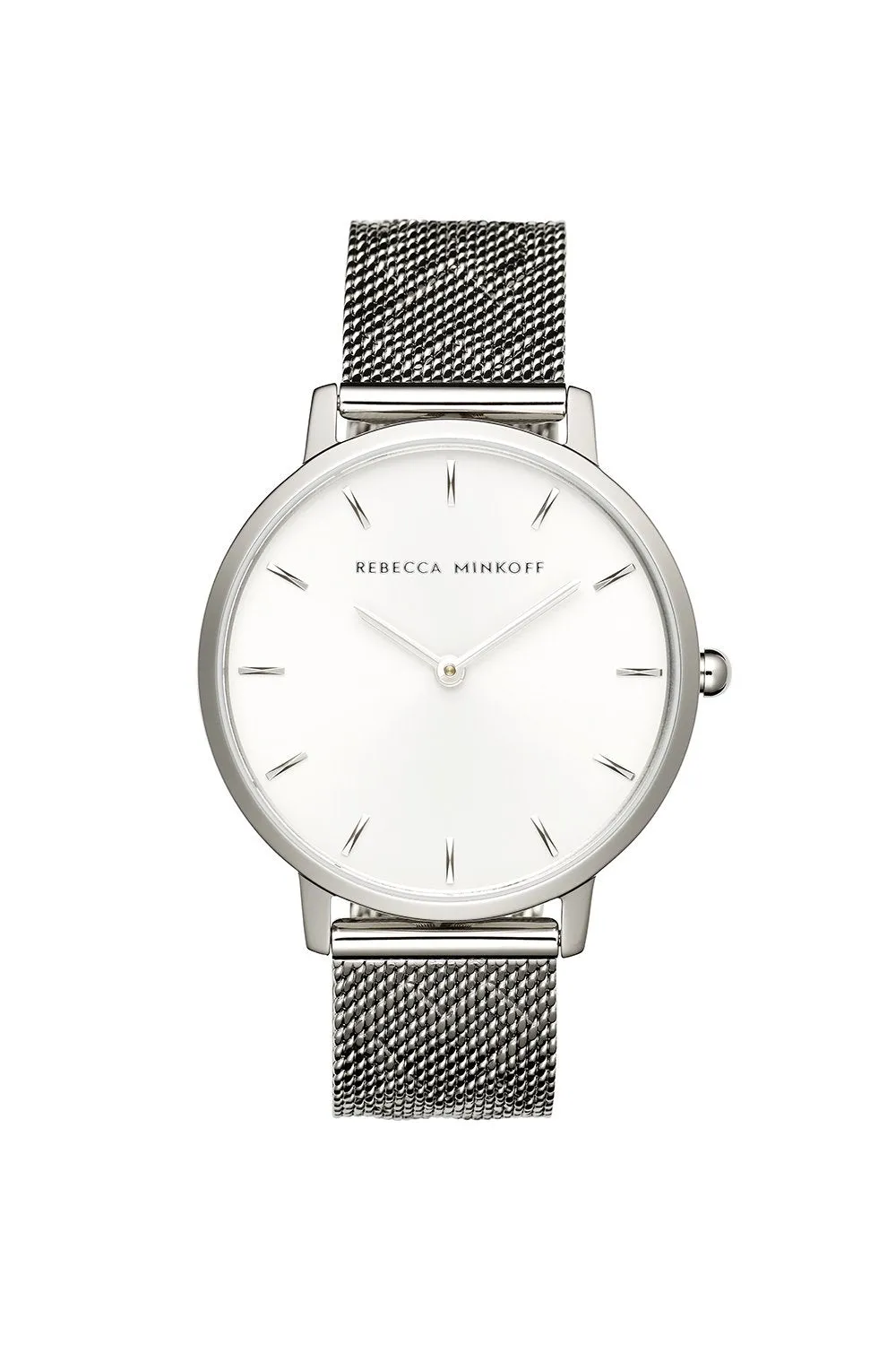 Major Silver Tone Pressed Mesh Watch, 35mm
