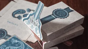 Marked Paisley Ton sur Ton Poudre Blue Playing Cards LPCC