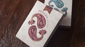 Marked Paisley Ton sur Ton Poudre Rouge Playing Cards LPCC