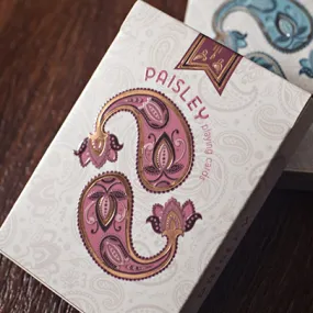 Marked Paisley Ton sur Ton Poudre Rouge Playing Cards