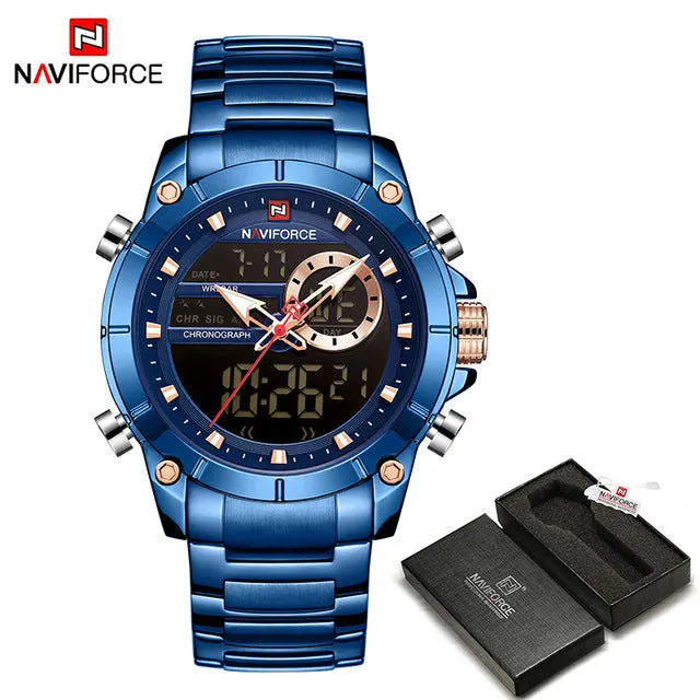 Men Military Sport Wrist Watch Gold Quartz