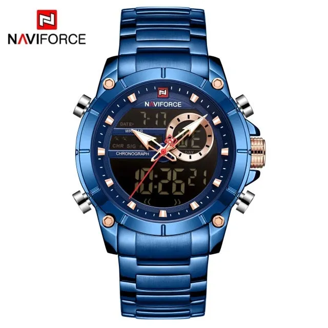 Men Military Sport Wrist Watch Gold Quartz