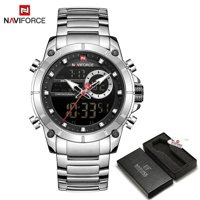 Men Military Sport Wrist Watch Gold Quartz