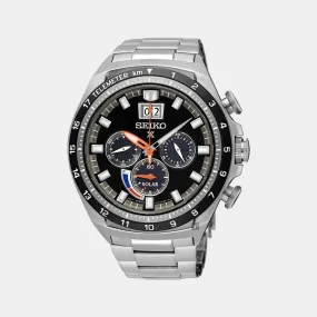 Men's Black Chronograph Stainless Steel Watch SSC603P1