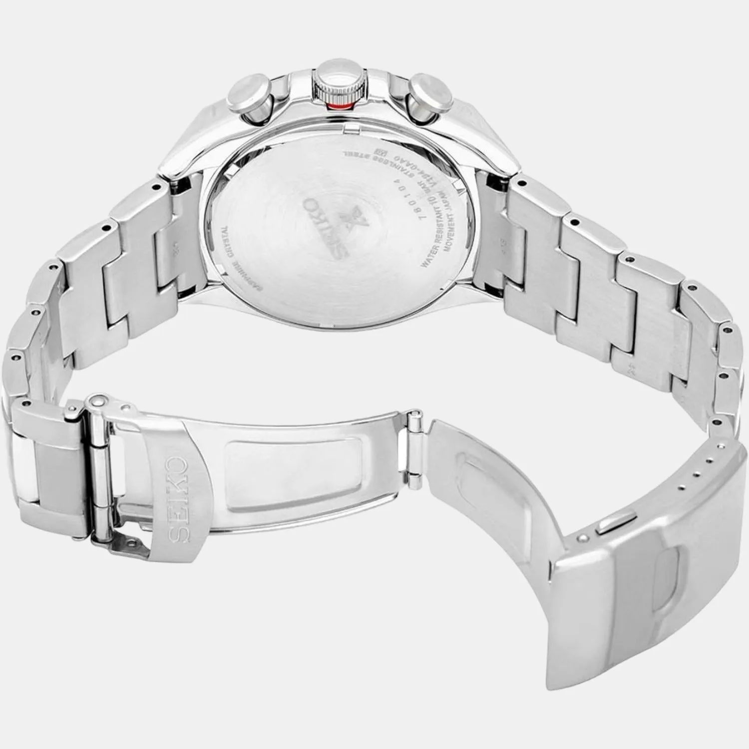 Men's Black Chronograph Stainless Steel Watch SSC603P1