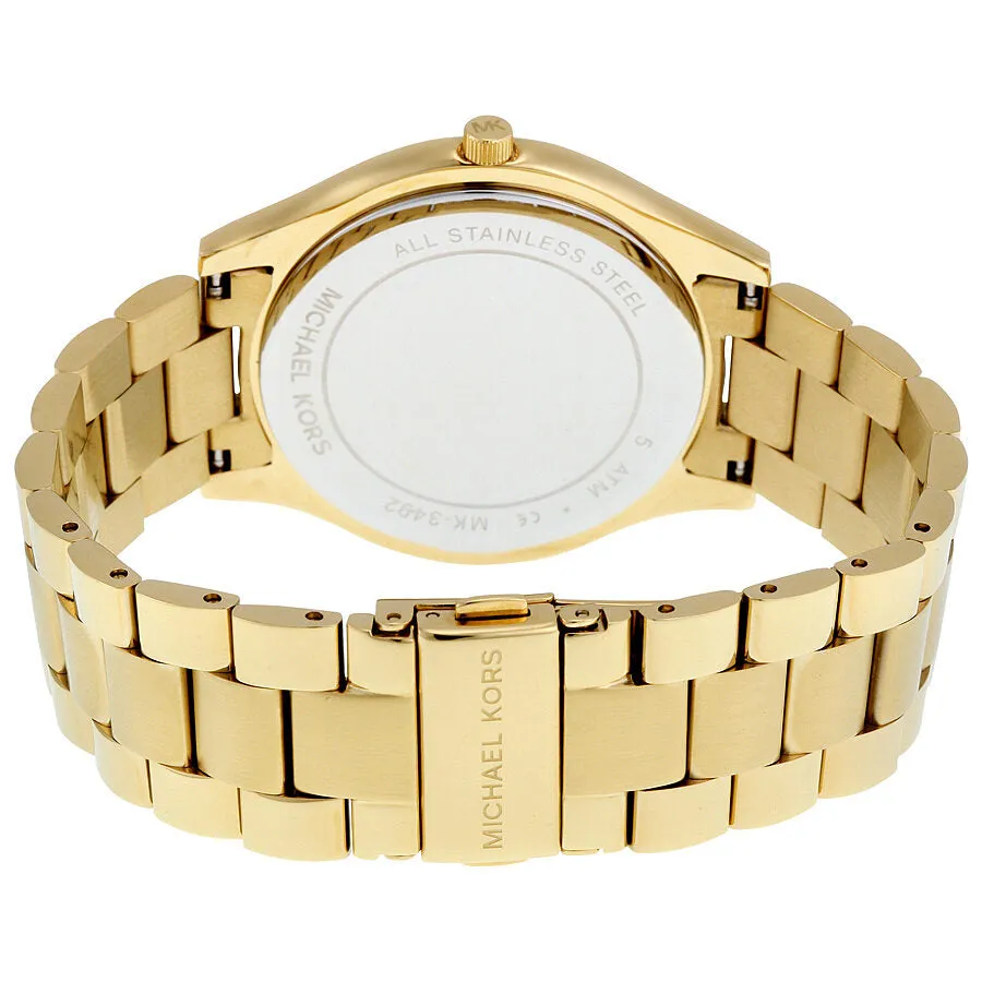 Michael Kors Slim Runway Blue Mother of Pearl Dial Ladies Watch MK3492