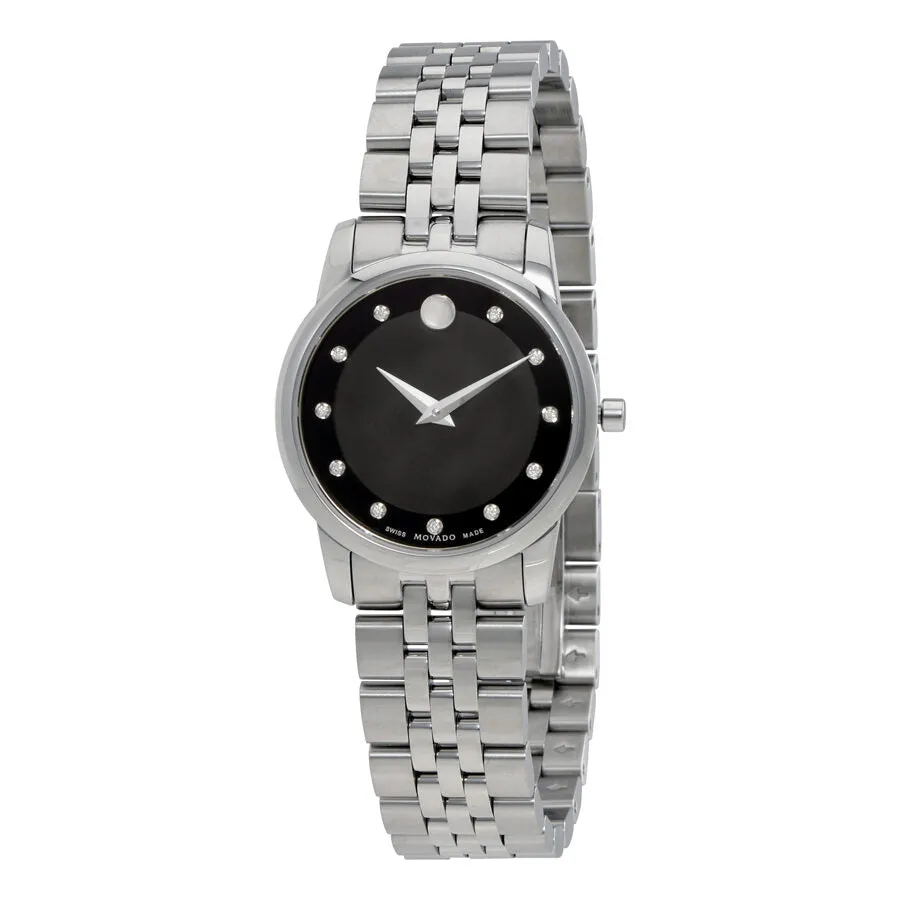 Movado Museum Quartz Black Dial Ladies Watch 0606858