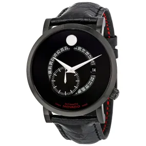 Movado Red Label Automatic Animated Date Small Seconds Black Dial Men's Watch 0606485