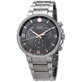 Movado SE Pilot Retrograde Bi-level Grey Dial Men's Watch 0607130