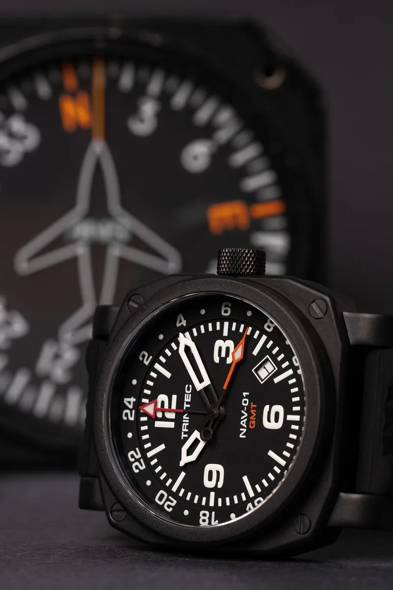 NAV-01 GMT / Black / Quartz