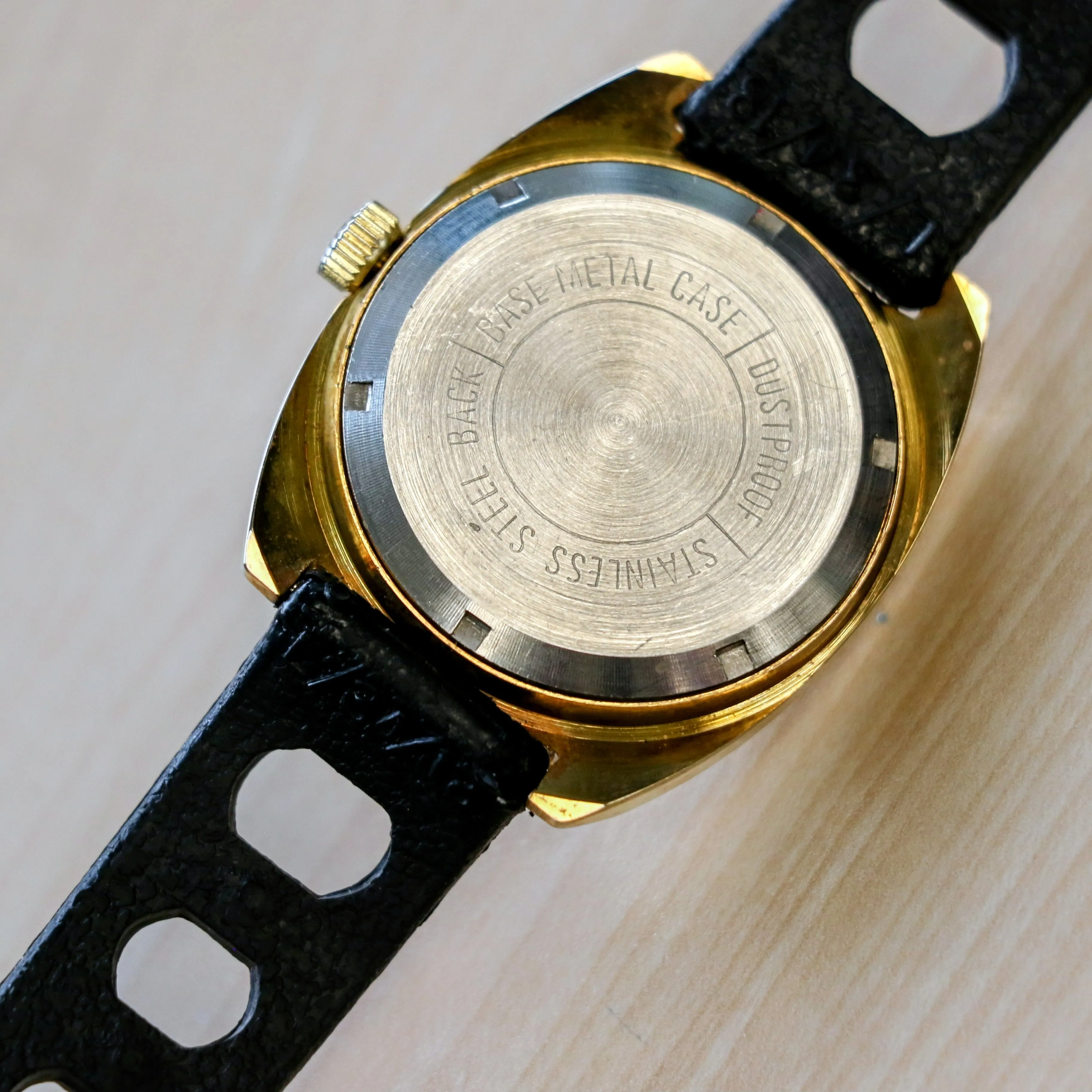 NOS Vintage Erotic Mechanical Watch "TIME TO F--K" Cushion Case Wristwatch