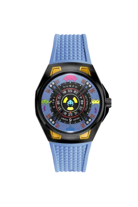Nubeo OAO Automatic Space Invaders Limited Edition Cosmic Blue Men's Watch NB-6099-SI-03