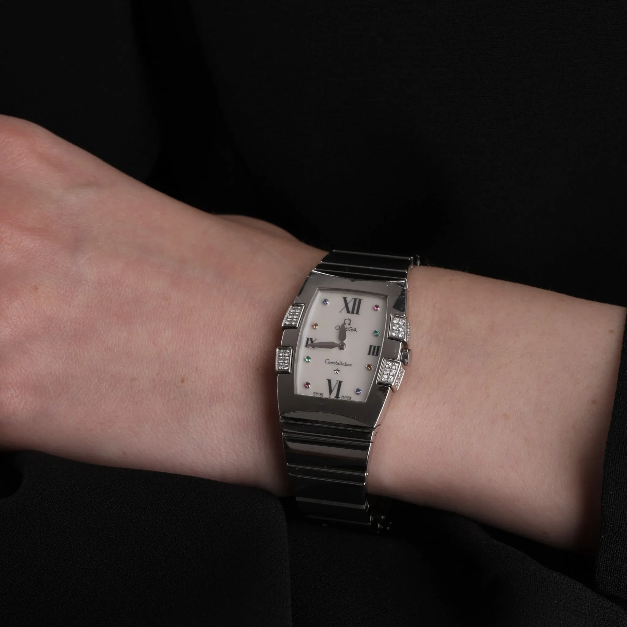 Omega Quadrella Jewel Constellation Mother Of Pearl & Diamond Watch