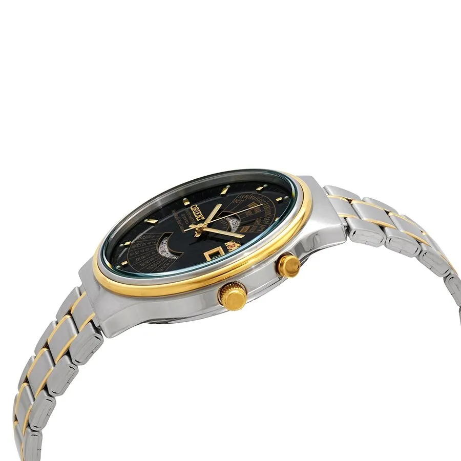 Orient Multi Year Calendar Perpetual World Time Automatic Black Dial Men's Watch FEU00000BW
