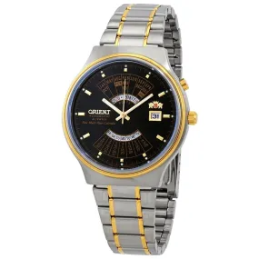 Orient Multi Year Calendar Perpetual World Time Automatic Black Dial Men's Watch FEU00000BW