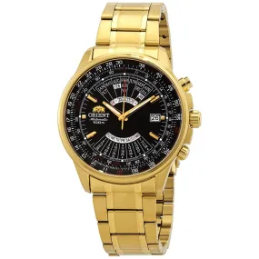 Orient Multi Year Calendar Perpetual World Time Automatic Black Dial Men's Watch FEU07001BX