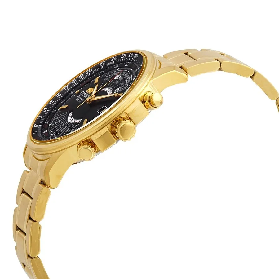 Orient Multi Year Calendar Perpetual World Time Automatic Black Dial Men's Watch FEU07001BX