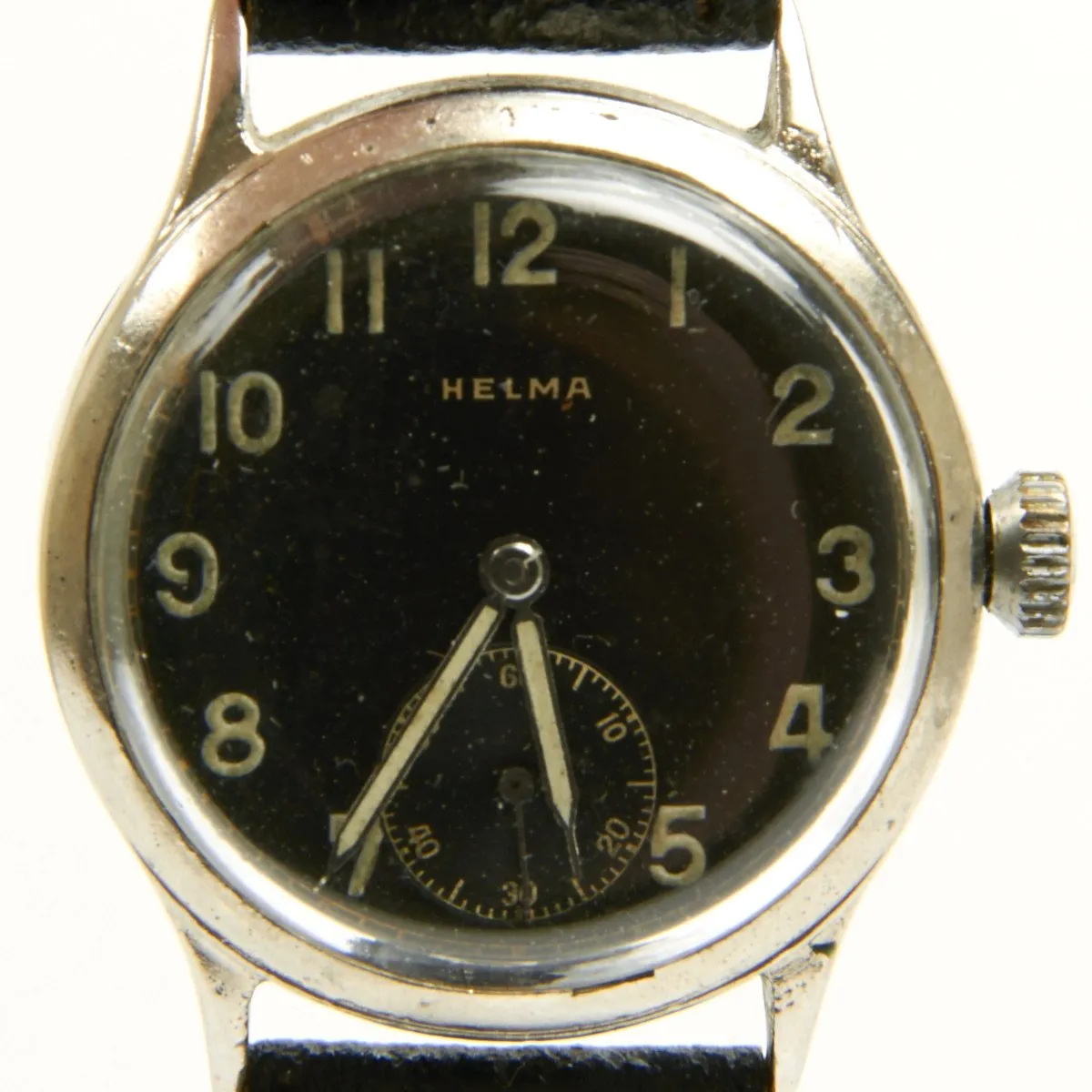 Original German WWII Wehrmacht D-H Watch by Helma - Fully Functional