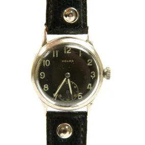 Original German WWII Wehrmacht D-H Watch by Helma - Fully Functional