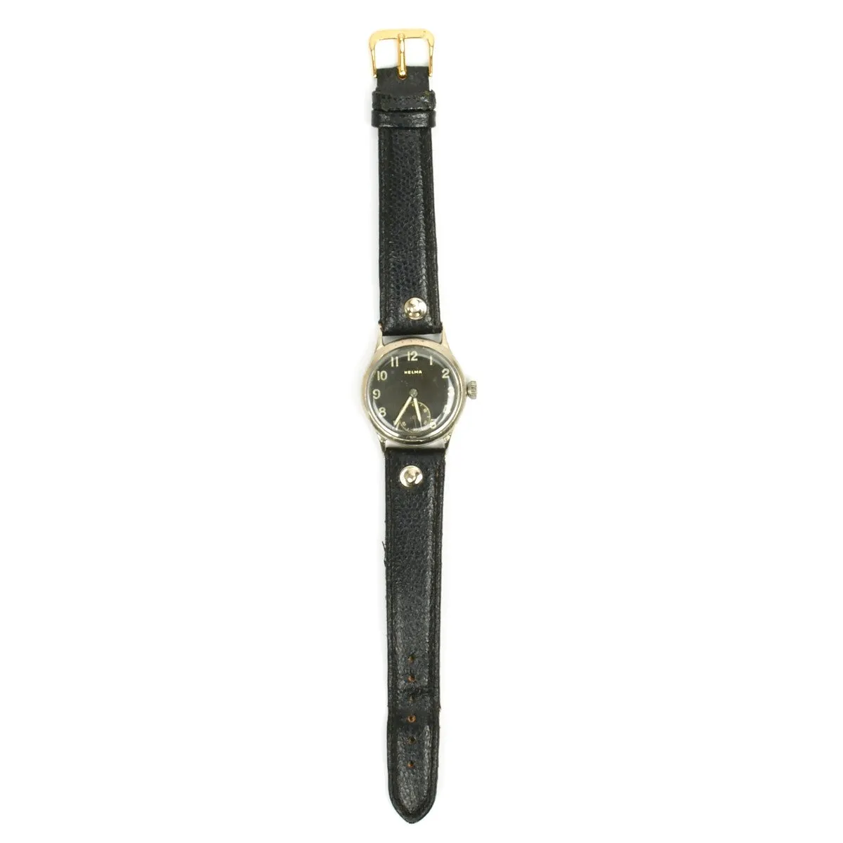 Original German WWII Wehrmacht D-H Watch by Helma - Fully Functional