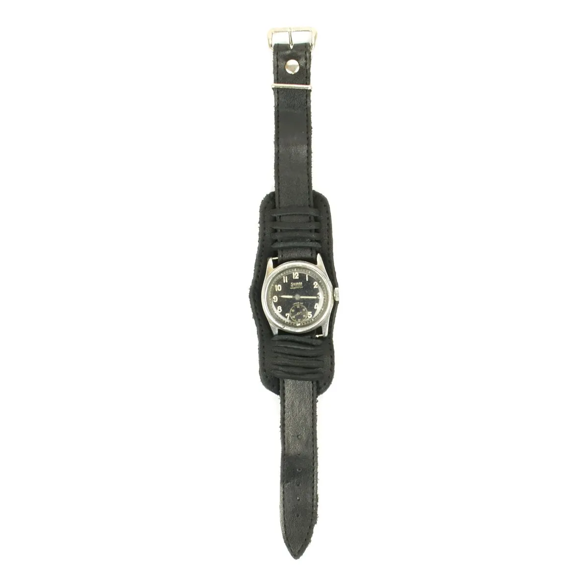 Original German WWII Wehrmacht D-H Waterproof Wrist Watch by Silvana - Fully Functional