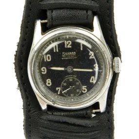 Original German WWII Wehrmacht D-H Waterproof Wrist Watch by Silvana - Fully Functional