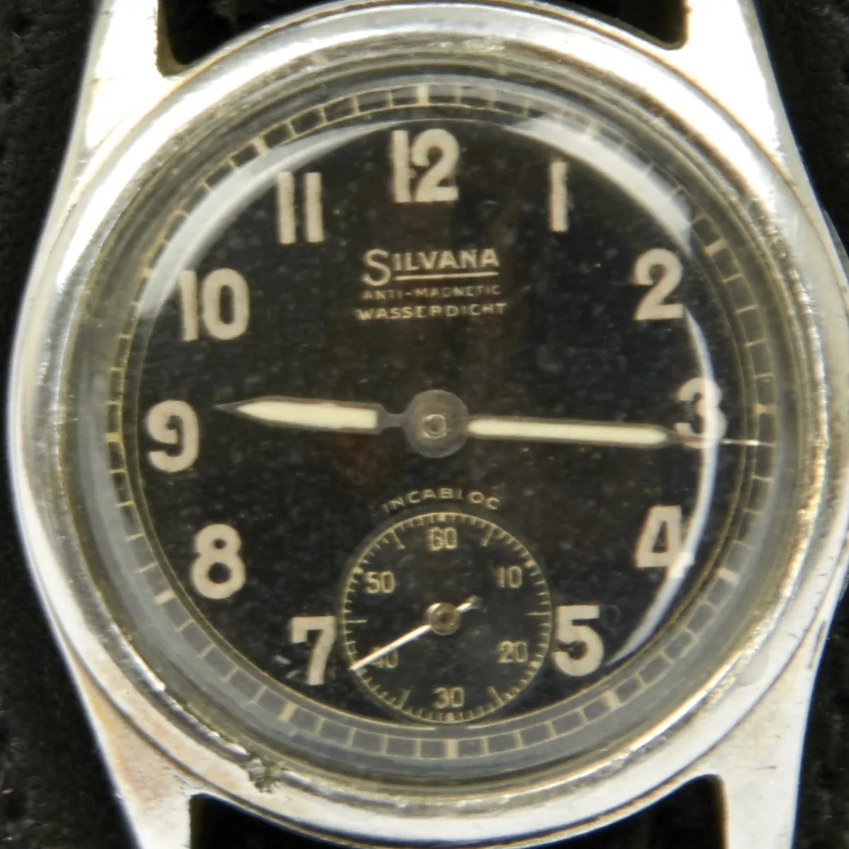 Original German WWII Wehrmacht D-H Waterproof Wrist Watch by Silvana - Fully Functional