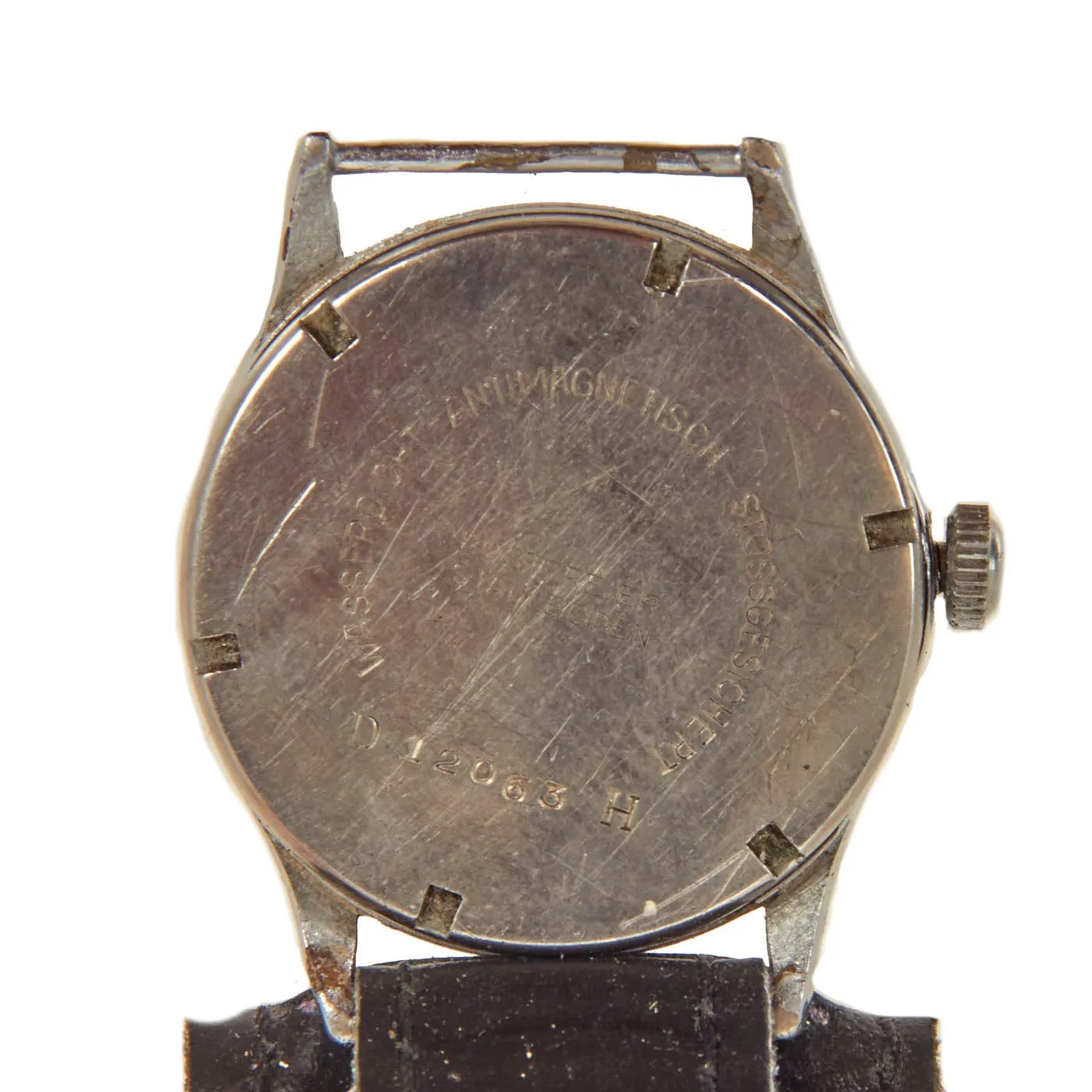 Original German WWII Wehrmacht D-H Wrist Watch by Glycine Serial D. 12063 H. - Fully Functional