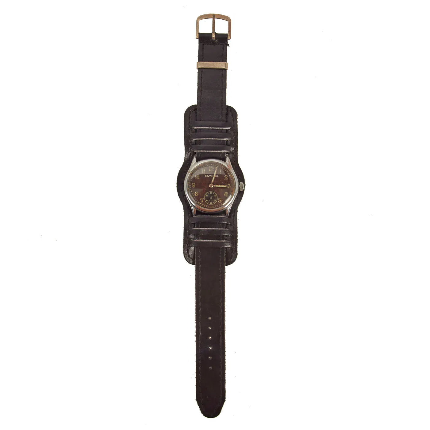 Original German WWII Wehrmacht D-H Wrist Watch by Glycine Serial D. 12063 H. - Fully Functional