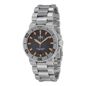 Oris Aquis Date Grey Dial Stainless Steel Men's Watch 733-7653-4158MB 01 733 7653 4158-07 8 26 01PEB