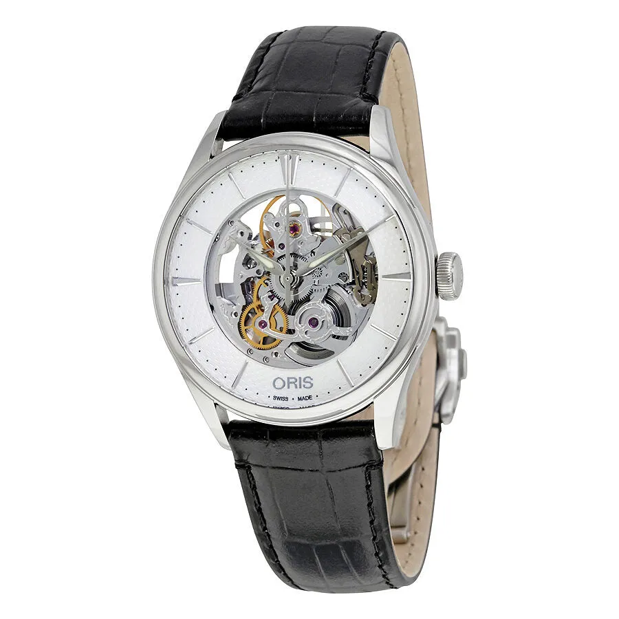 Oris Artelier Automatic Silver Skeleton Dial Men's Watch 734-7721-4051LS 01 734 7721 4051-07 5 21 64FC