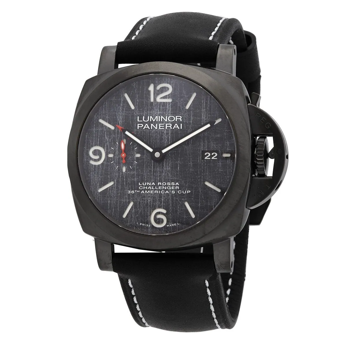 Panerai Luminor Luna Rossa GMT Automatic Grey Dial Men's Watch PAM01036
