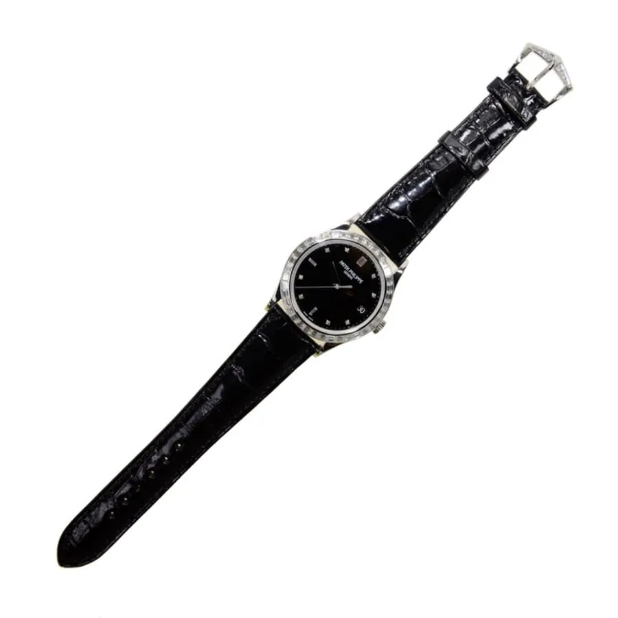 Patek Philippe Calatrava Automatic Diamond Black Dial Unisex Watch 5298P-012