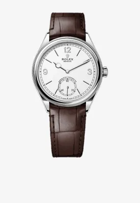 Perpetual 1908 39 Watch in White Gold with Alligator Leather Strap