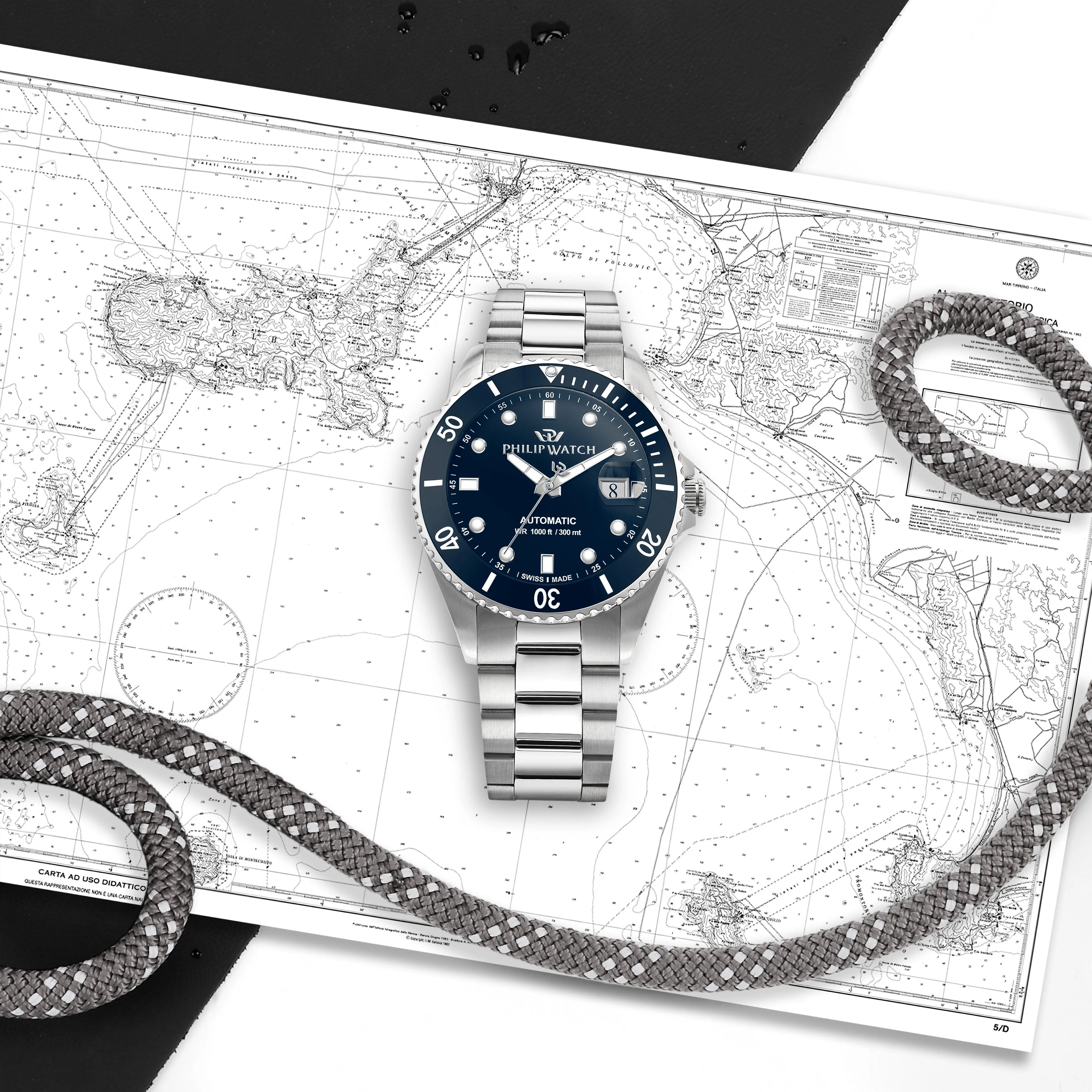 Philip Caribe Diving Automatic Blue Watch