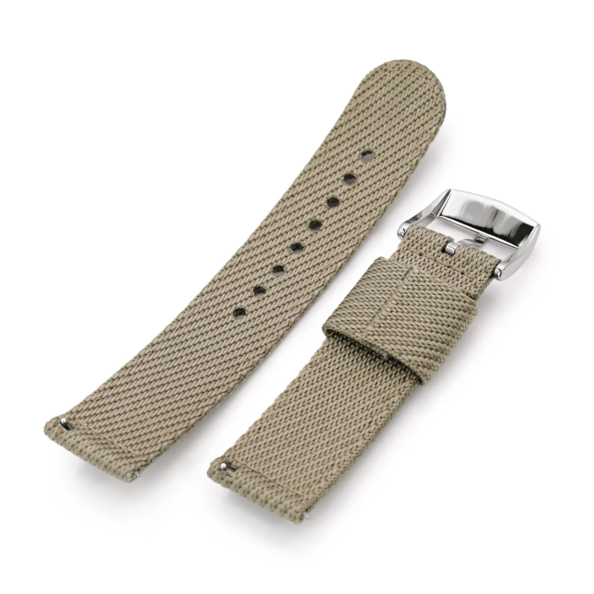 Quick Release, 22mm 2-pcs Nylon, Khaki