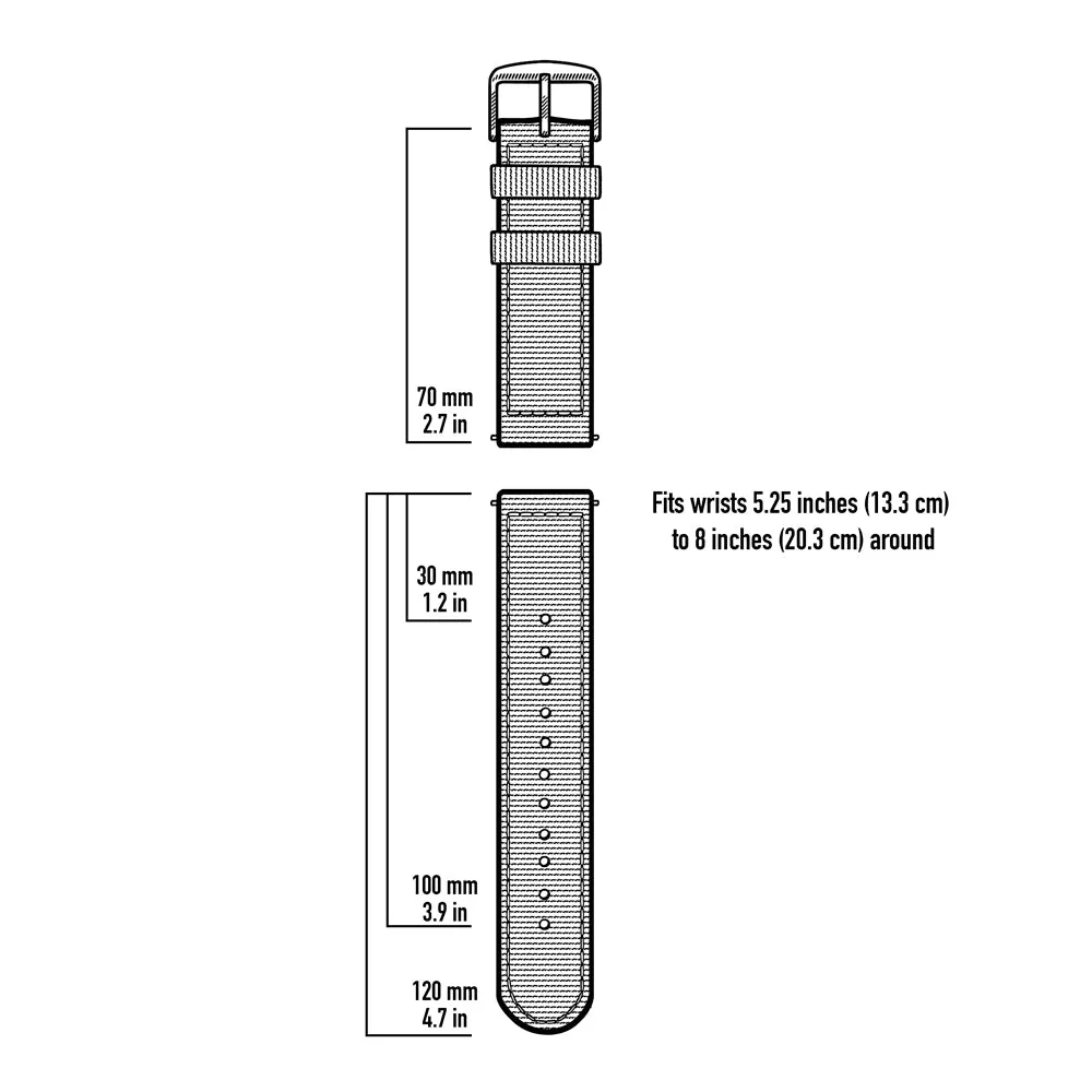 Quick Release Nylon Watch Band - Red