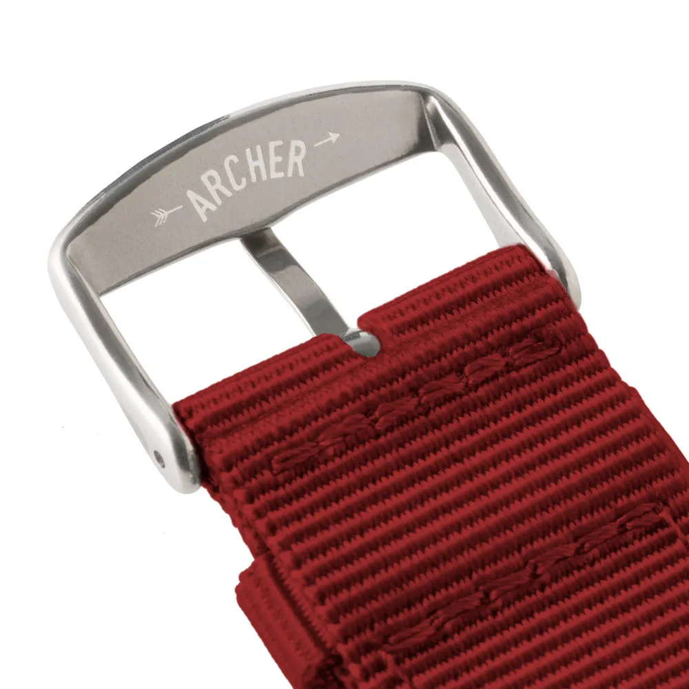Quick Release Nylon Watch Band - Red