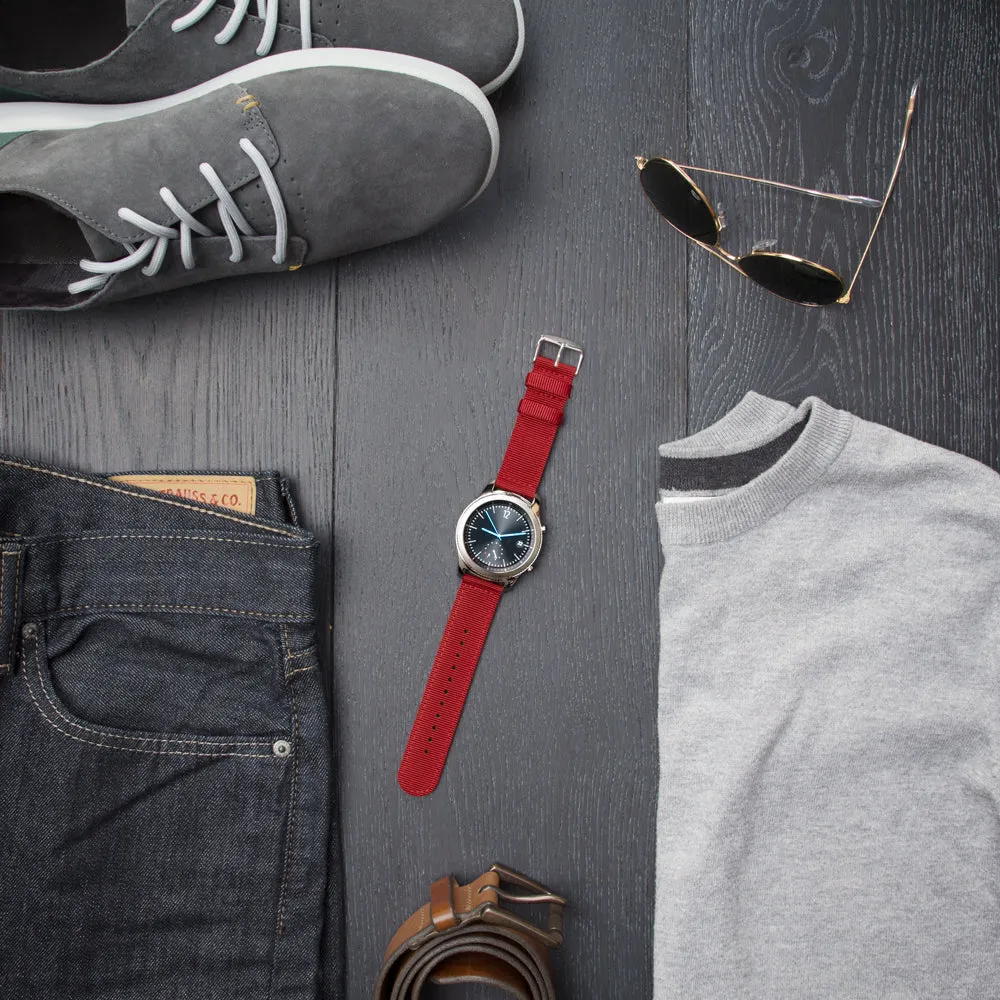 Quick Release Nylon Watch Band - Red