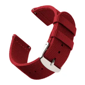 Quick Release Nylon Watch Band - Red