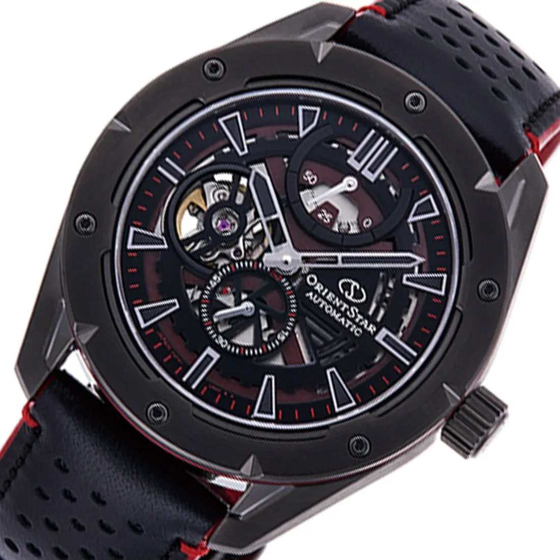 RE-AV0A03B00B RE-AV0A03B Orient Star Avant Garde Automatic Black Skeleton Dial Watch