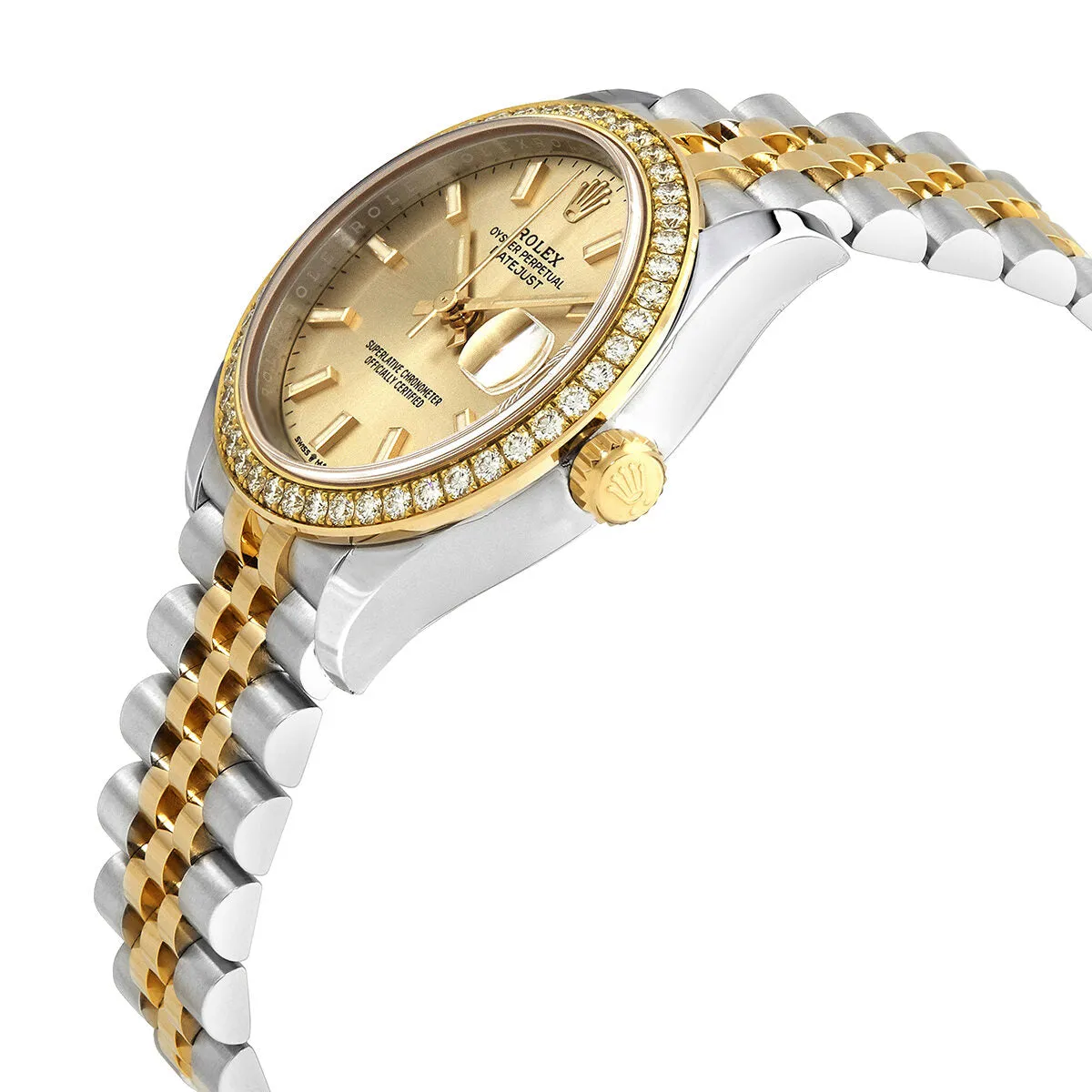 Rolex Datejust 31 Champagne Diamond Dial Ladies Steel and 18kt Yellow Gold Jubilee Watch 278383CSJ