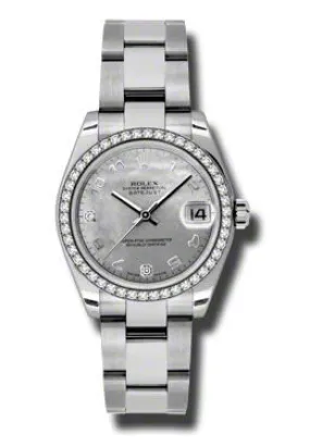 Rolex Datejust Lady 31 Goldust Mother Of Pearl Dial Stainless Steel Oyster Bracelet Automatic Watch 178384WGDMADO