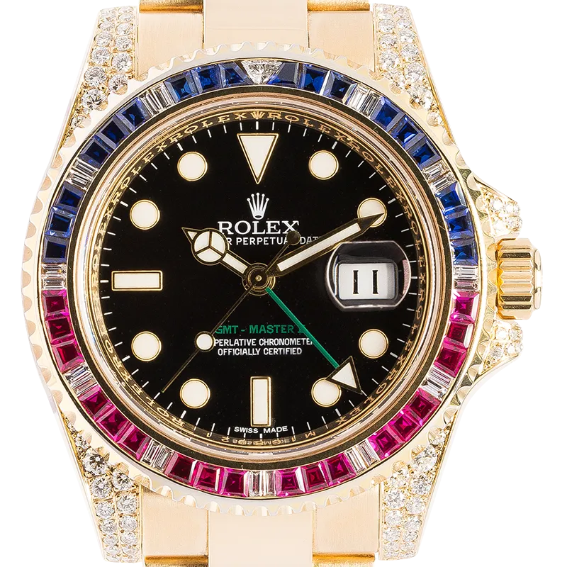 Rolex GMT Master II 116718LN Custom Diamond Set