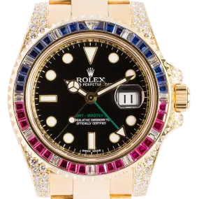 Rolex GMT Master II 116718LN Custom Diamond Set