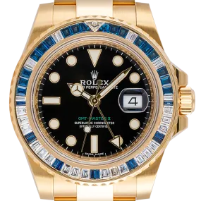 Rolex GMT-Master II 18ct Yellow Gold with Factory Diamond Bezel 116748SA