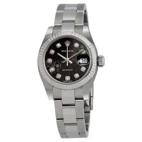 Rolex Lady Datejust 26 Black Dial Stainless Steel Oyster Bracelet Automatic Watch 179174BKJDO