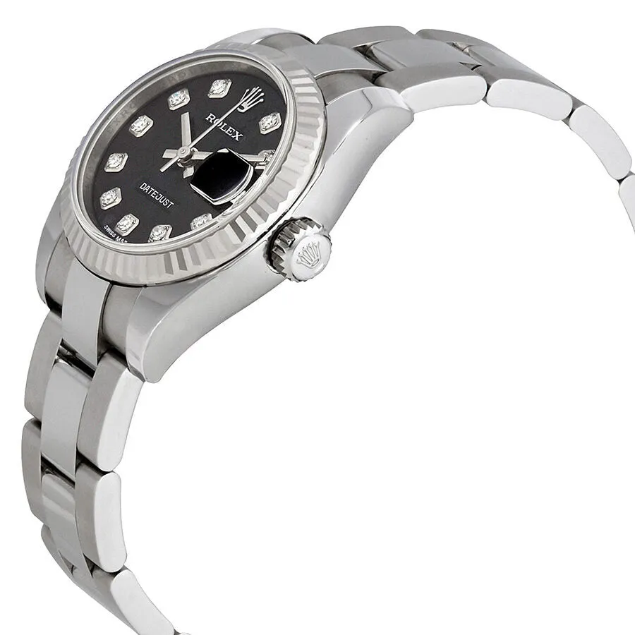 Rolex Lady Datejust 26 Black Dial Stainless Steel Oyster Bracelet Automatic Watch 179174BKJDO