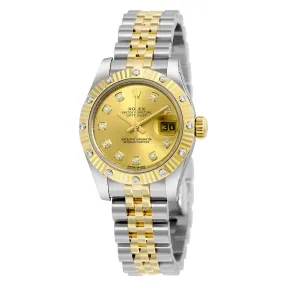 Rolex Lady Datejust 26 Champagne Dial Stainless Steel and 18K Yellow Gold Jubilee Bracelet Automatic Watch 179313CDJ